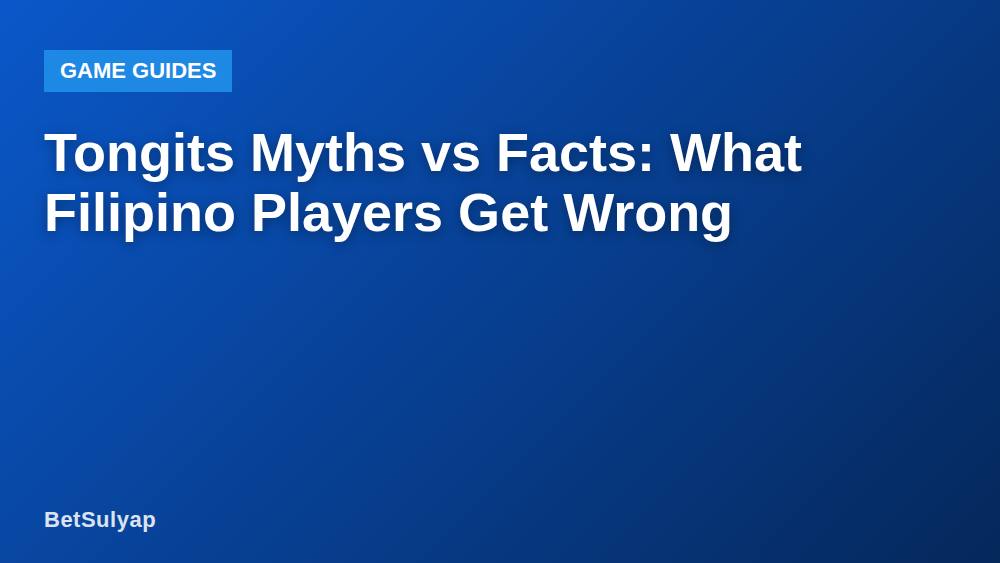Tongits Myths vs Facts: What Filipino Players Get Wrong
